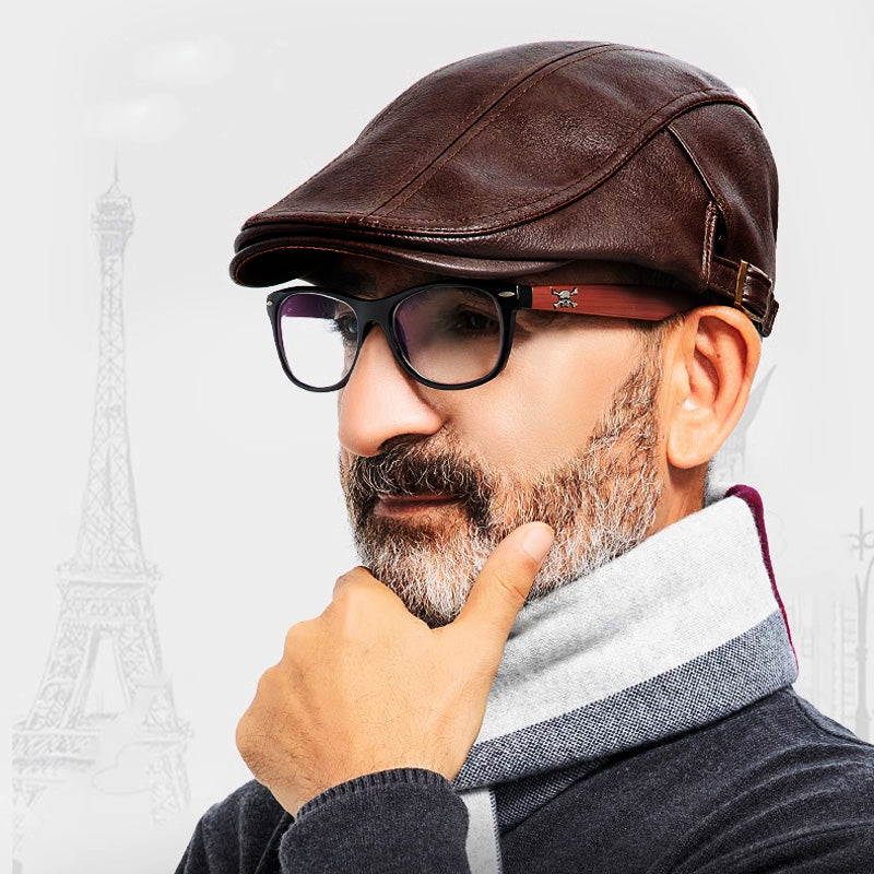Newsboy Leather Hats for Men
