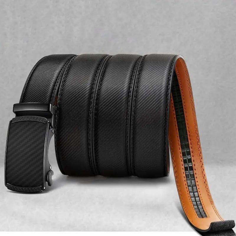 🔥🎁Best Gift for Father💕Leather Ratchet Belt With Adjustable Buckle