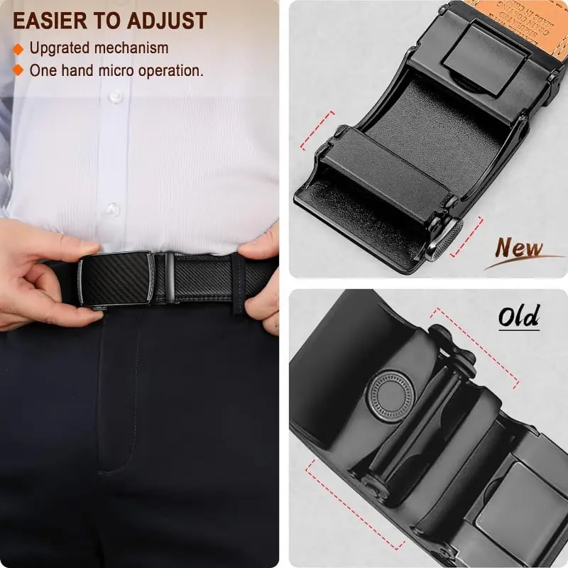 🔥🎁Best Gift for Father💕Leather Ratchet Belt With Adjustable Buckle