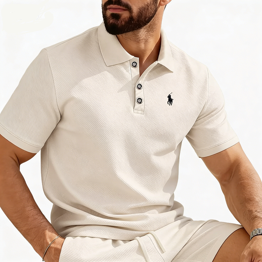 Everyday Textured Polo Set