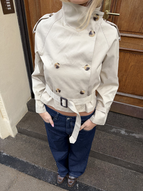 Zoey Classic Short Beige Trench